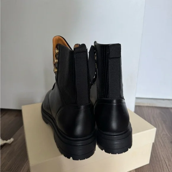 Sézane Black Leather Boots